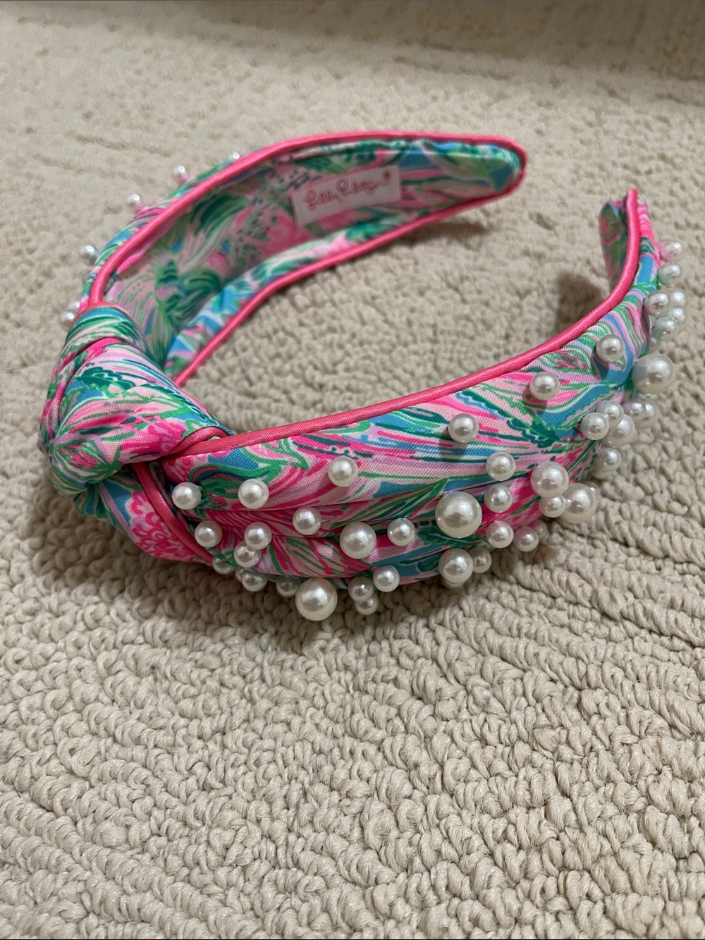 Lilly Pulitzer Embellished Slim Knot Headband excellent condition